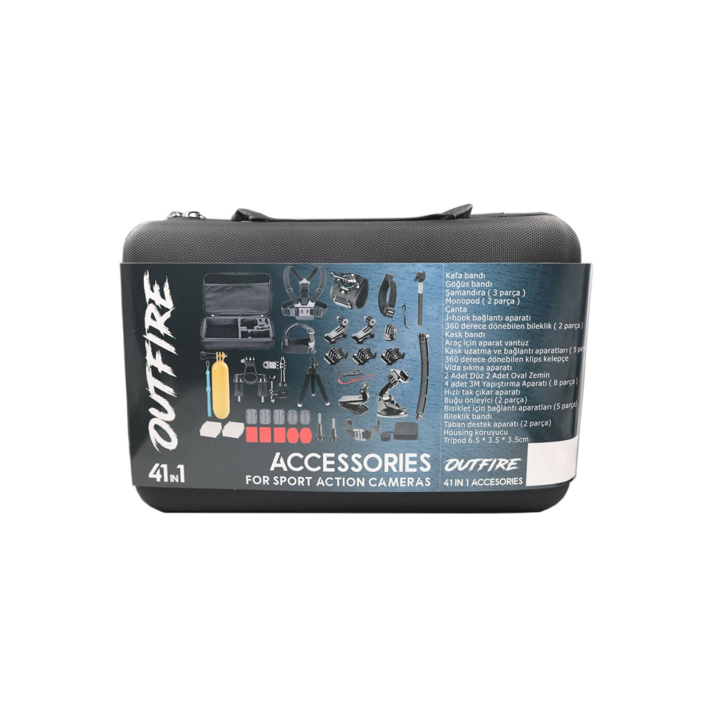 Bludfire Aksiyon Kamera Seti 41 Parça Çantalı Full Aksesuar