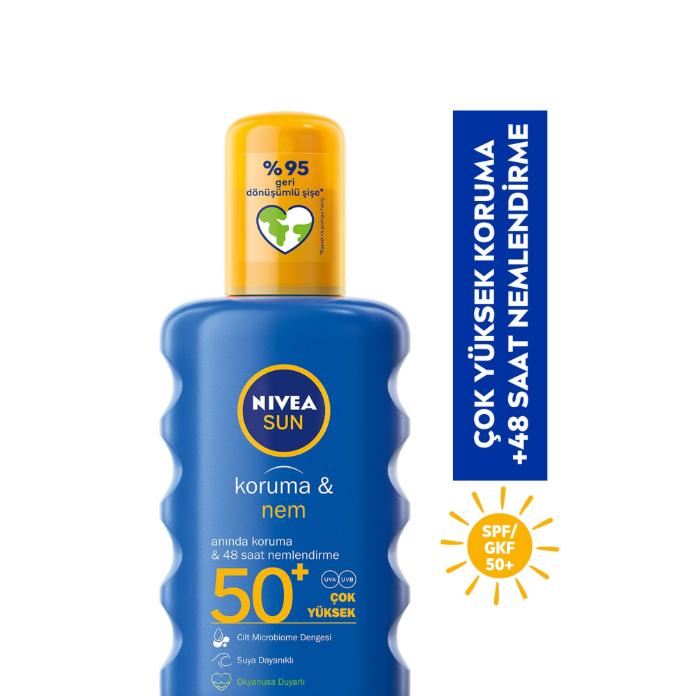 Nivea Sun 50+ Güneş Spreyi 200ml Koruma Nem