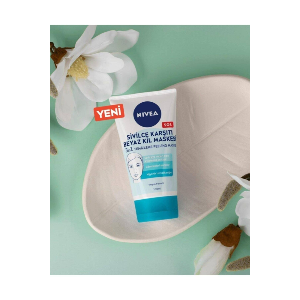Nivea 3'ü 1 Arada 150 Ml Beyaz Kil Maskesi