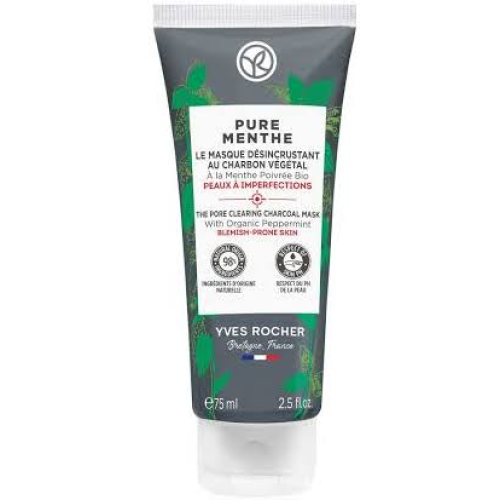 Yves Rocher Pure Menthe- Gözenekleri Derinlemesine Arındıran Siyah Nokta Karşıtı Kömür Maske - 75 ml