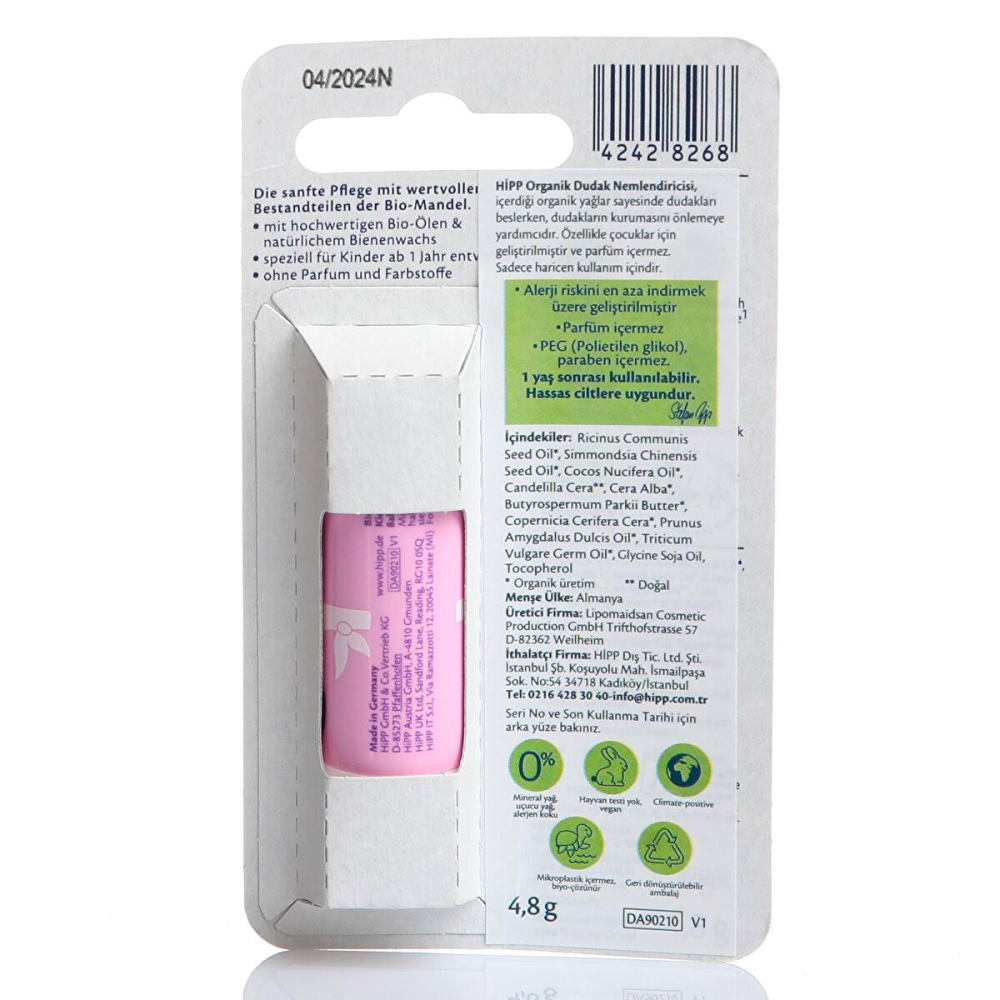 Hipp Babysanft Organik Dudak Nemlendirici