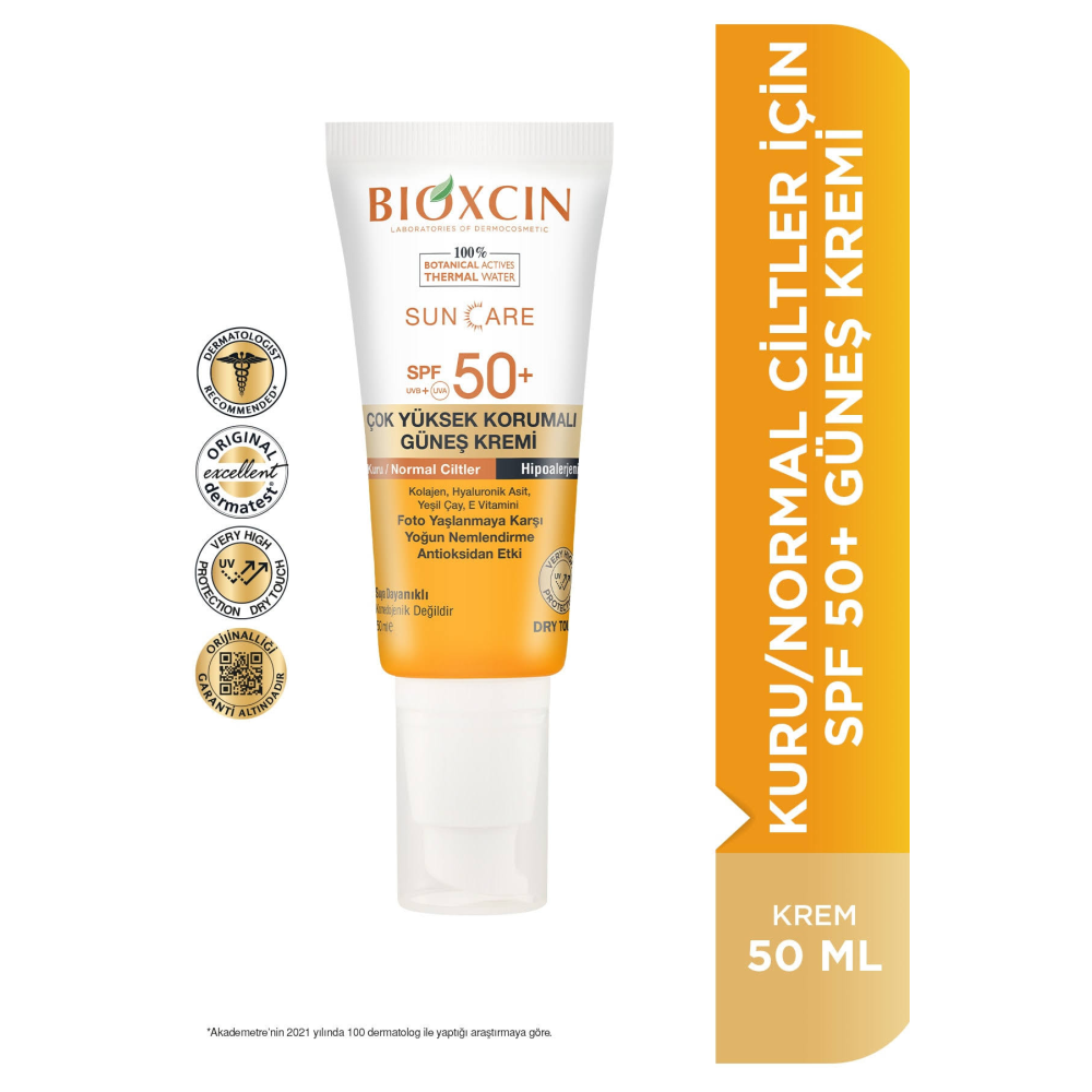 Bioxcin Sun Care Çok Yüksek Korumalı Kuru Ciltler için Güneş Kremi Spf 50+ 50ml
