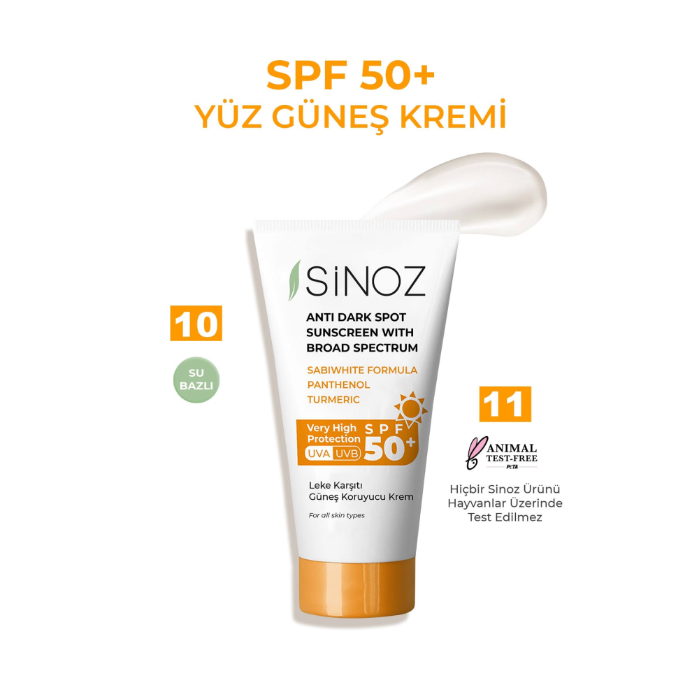 Sinoz Leke Karşıtı Güneş Koruyucu Krem Spf 50+ 50 Ml