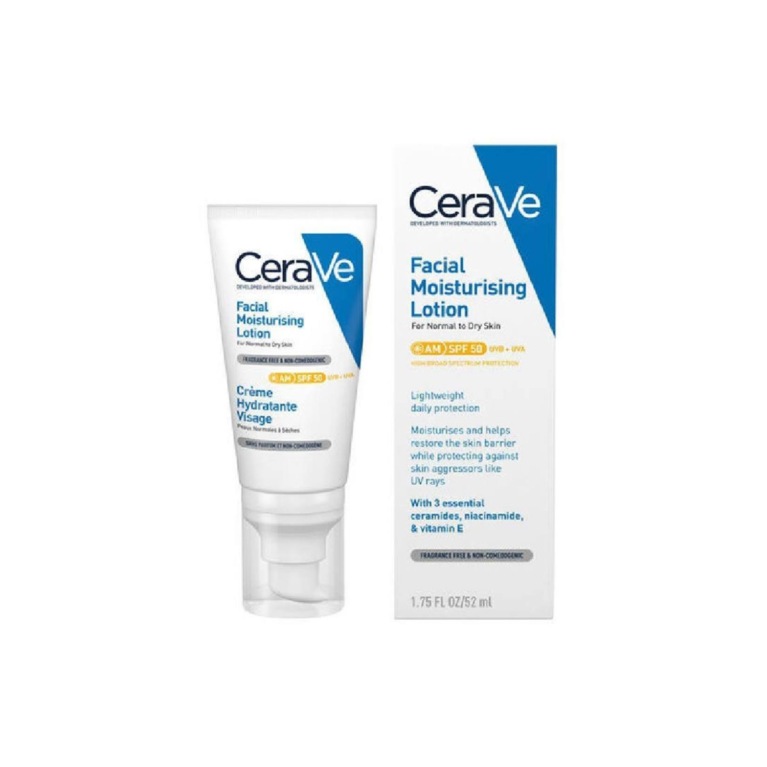 CeraVe Nemlendirici Yüz Kremi SPF50 52 ml