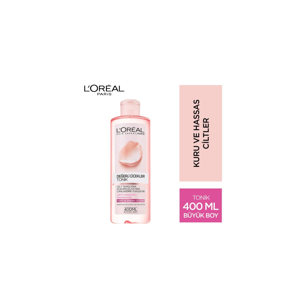 Loreal Paris Değerli Çiçekler Tonik 400 Ml Kuru ve Hassas