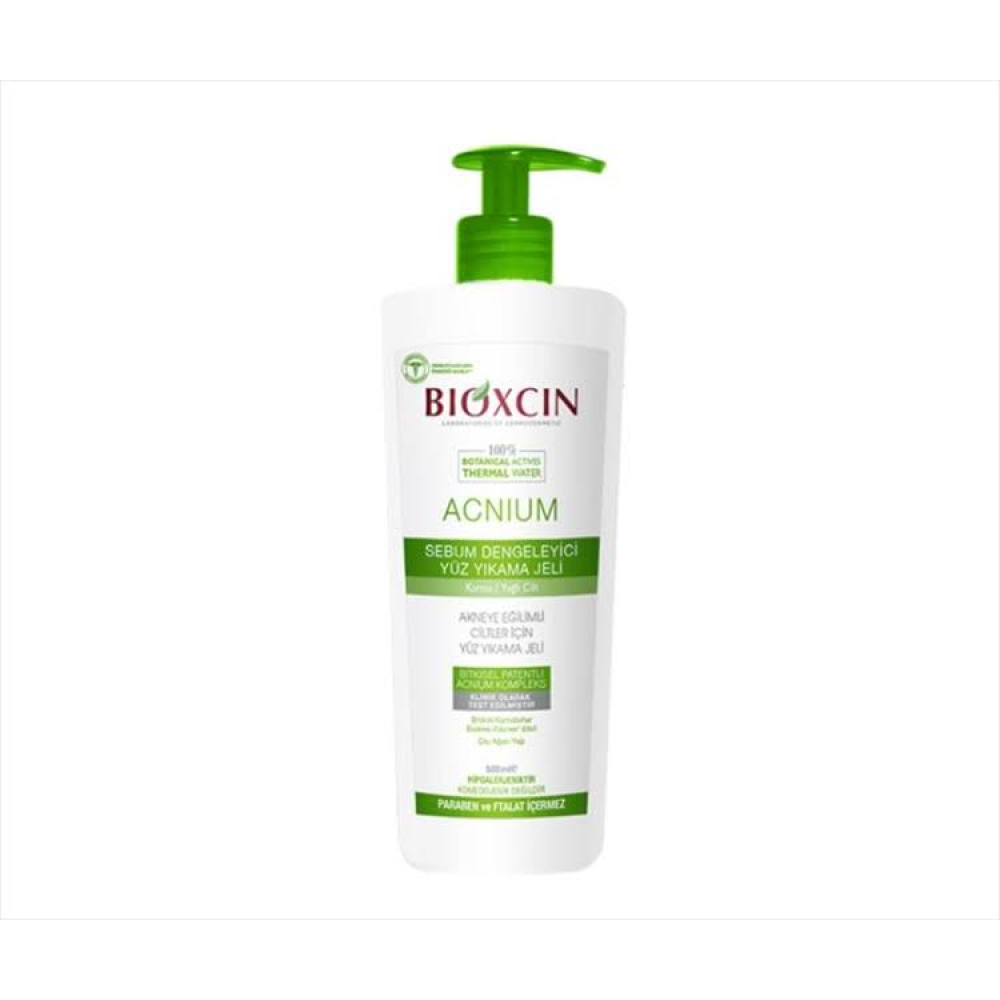 Bioxcin Acnium Sebum Dengeleyici 500 Ml Yüz Yıkama Jeli