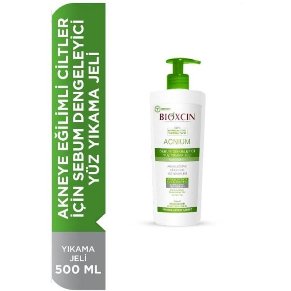 Bioxcin Acnium Sebum Dengeleyici 500 Ml Yüz Yıkama Jeli