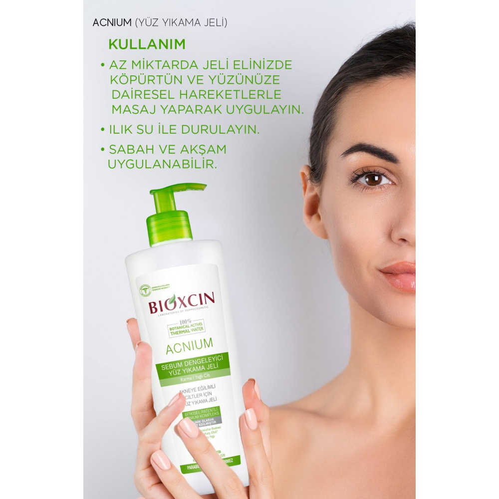 Bioxcin Acnium Sebum Dengeleyici 500 Ml Yüz Yıkama Jeli