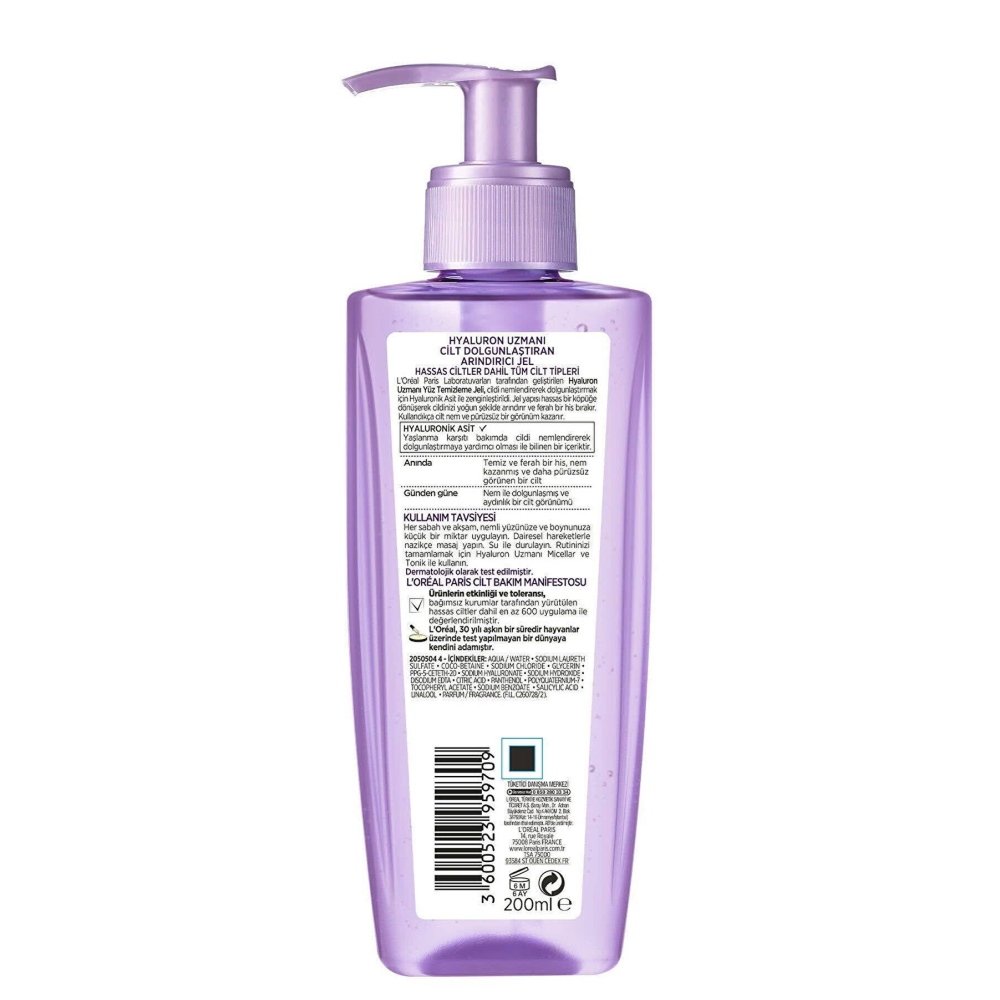 Loreal Paris Hyaluron Uzmanı Temizleme Jeli 200ml