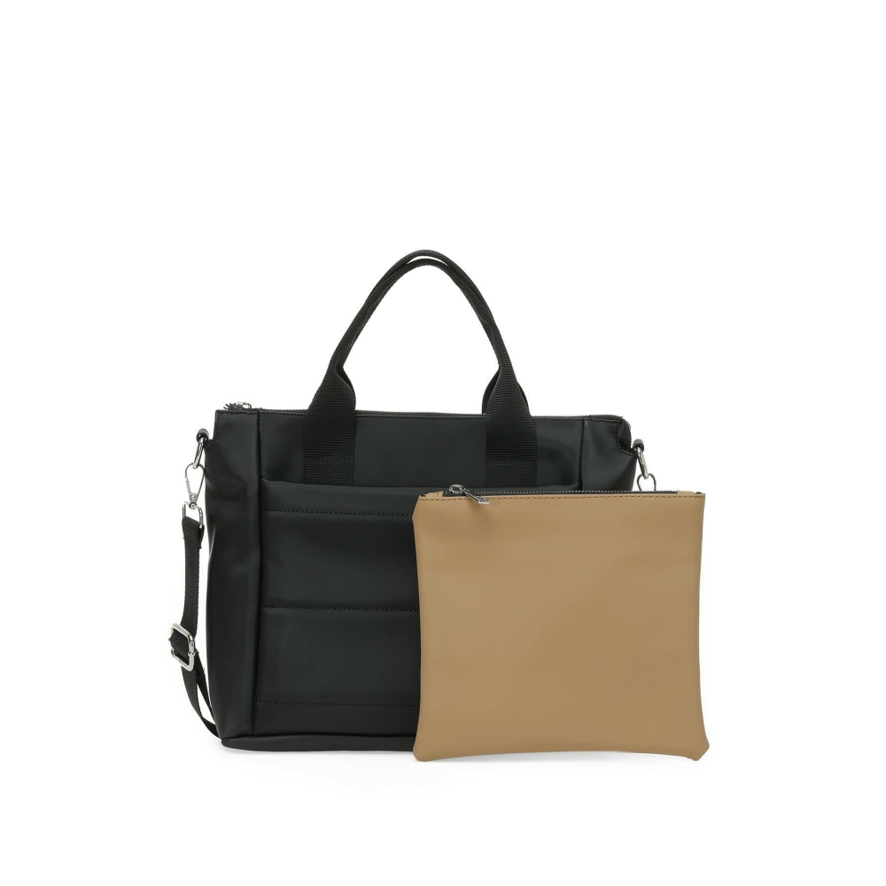 Lumberjack SATEN KAPITONE YTY EL 2PR Siyah Kadın Kol Çantası