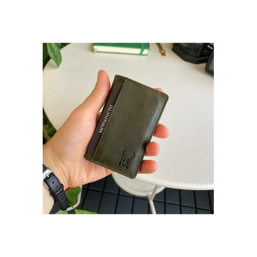 Modica Orsa - Hakiki Deri Mini Kartlık (Yeşil)