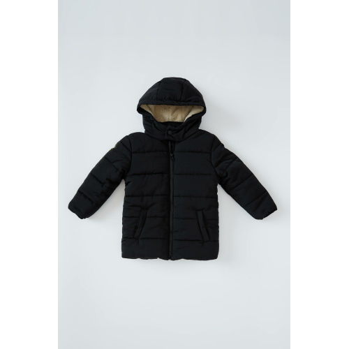 DeFacto Erkek Bebek Su İtici Kapüşonlu Pelüş Astarlı Mont