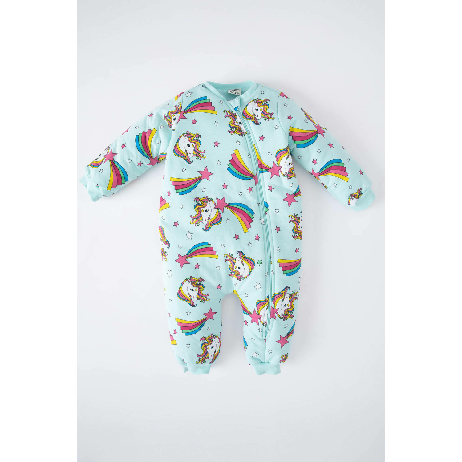 DeFacto Kız Bebek Bisiklet Yaka Uyku Tulumu, Turkuaz