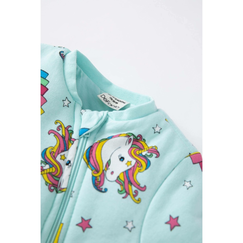 DeFacto Kız Bebek Bisiklet Yaka Uyku Tulumu, Turkuaz