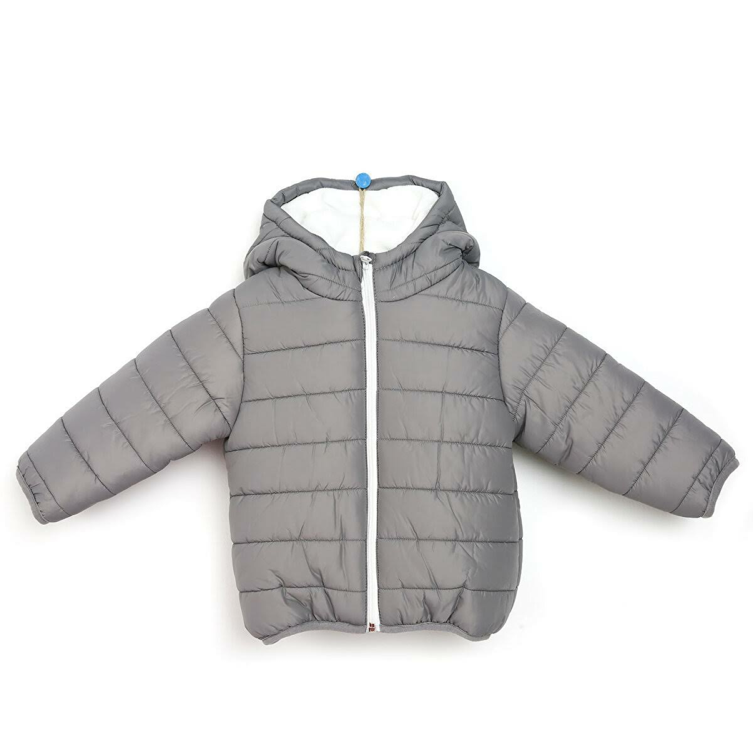 HelloBaby Basic Kulaklı Kapüşonlu Mont - Füme
