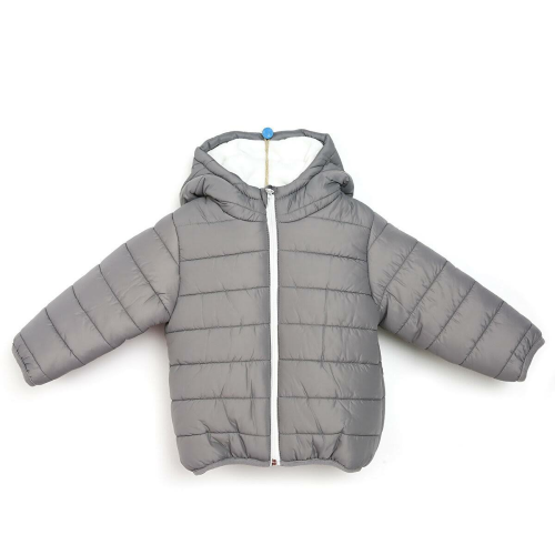 HelloBaby Basic Kulaklı Kapüşonlu Mont - Füme
