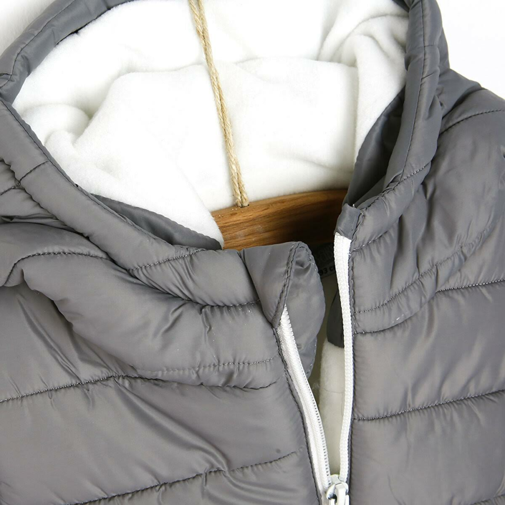 HelloBaby Basic Kulaklı Kapüşonlu Mont - Füme