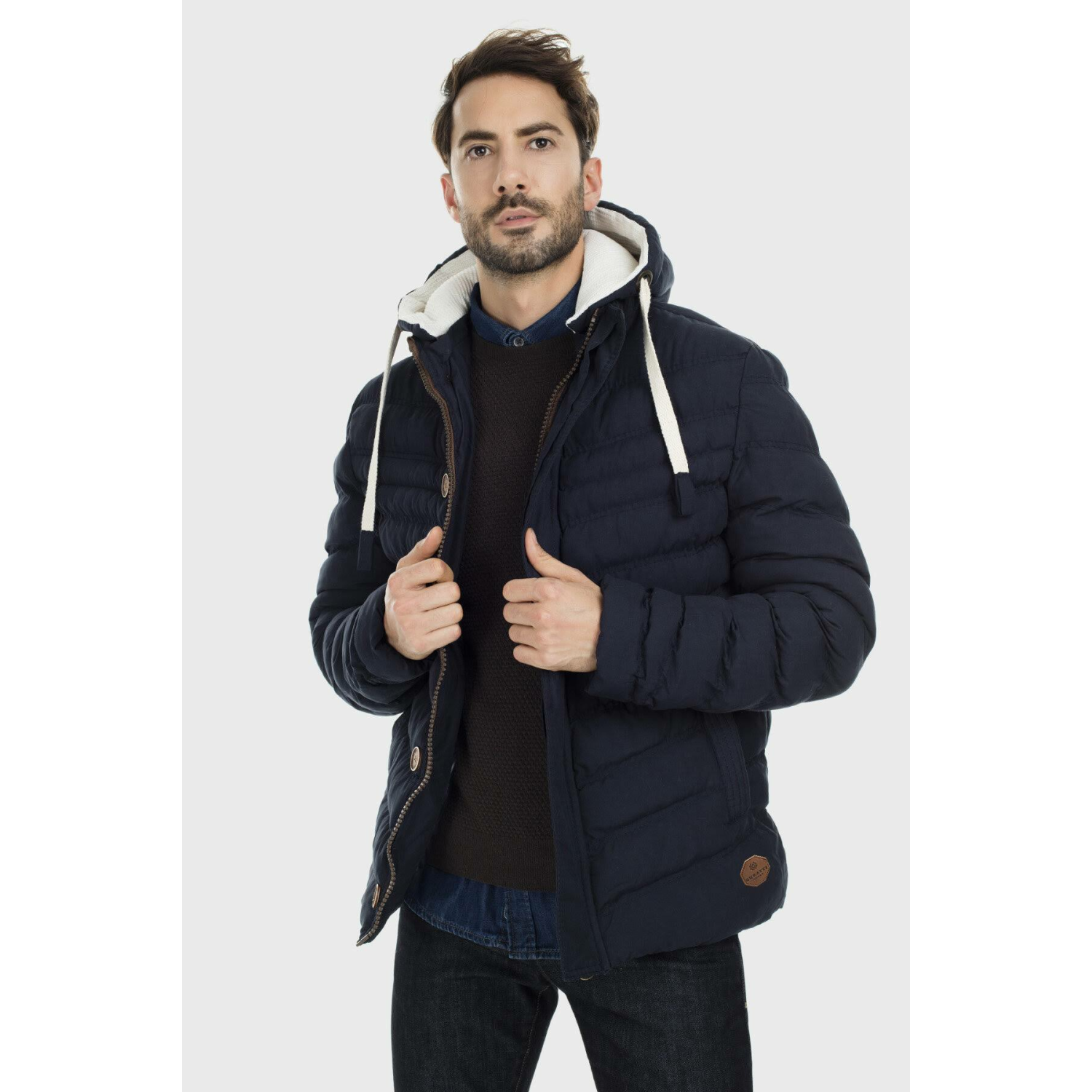 Buratti Slim Fit Kapüşonlu Erkek Mont 55618k5071 Lacivert