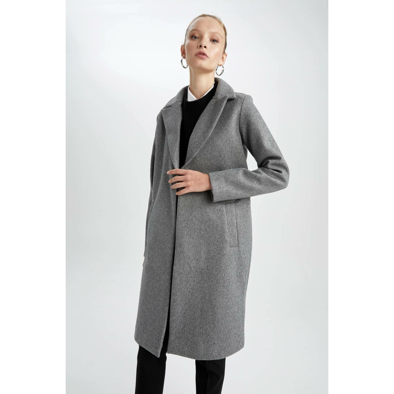 DeFacto Kadın Oversize Fit Kaşe Mont