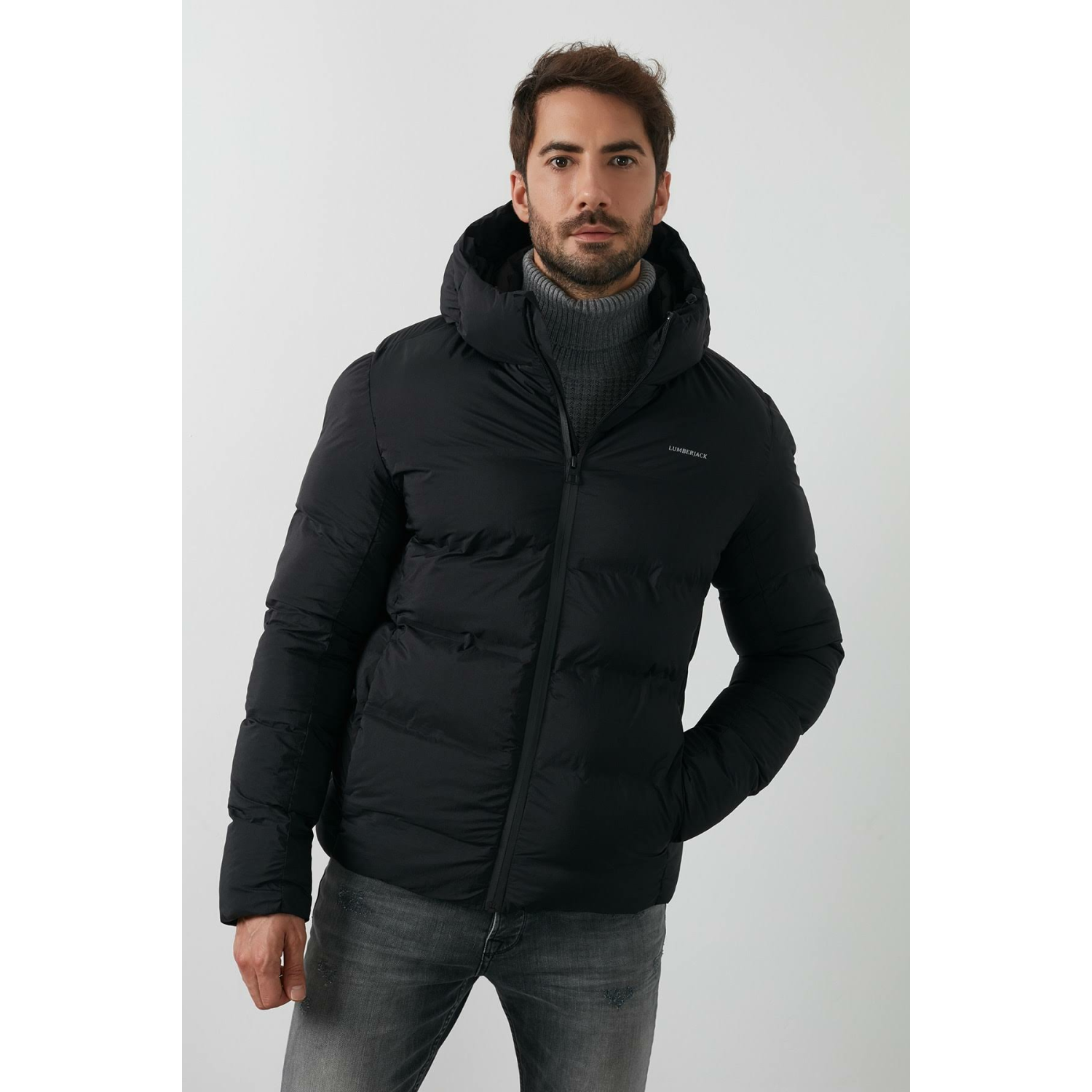 Lumberjack Nolan Coat Erkek Siyah Mont Sn22
