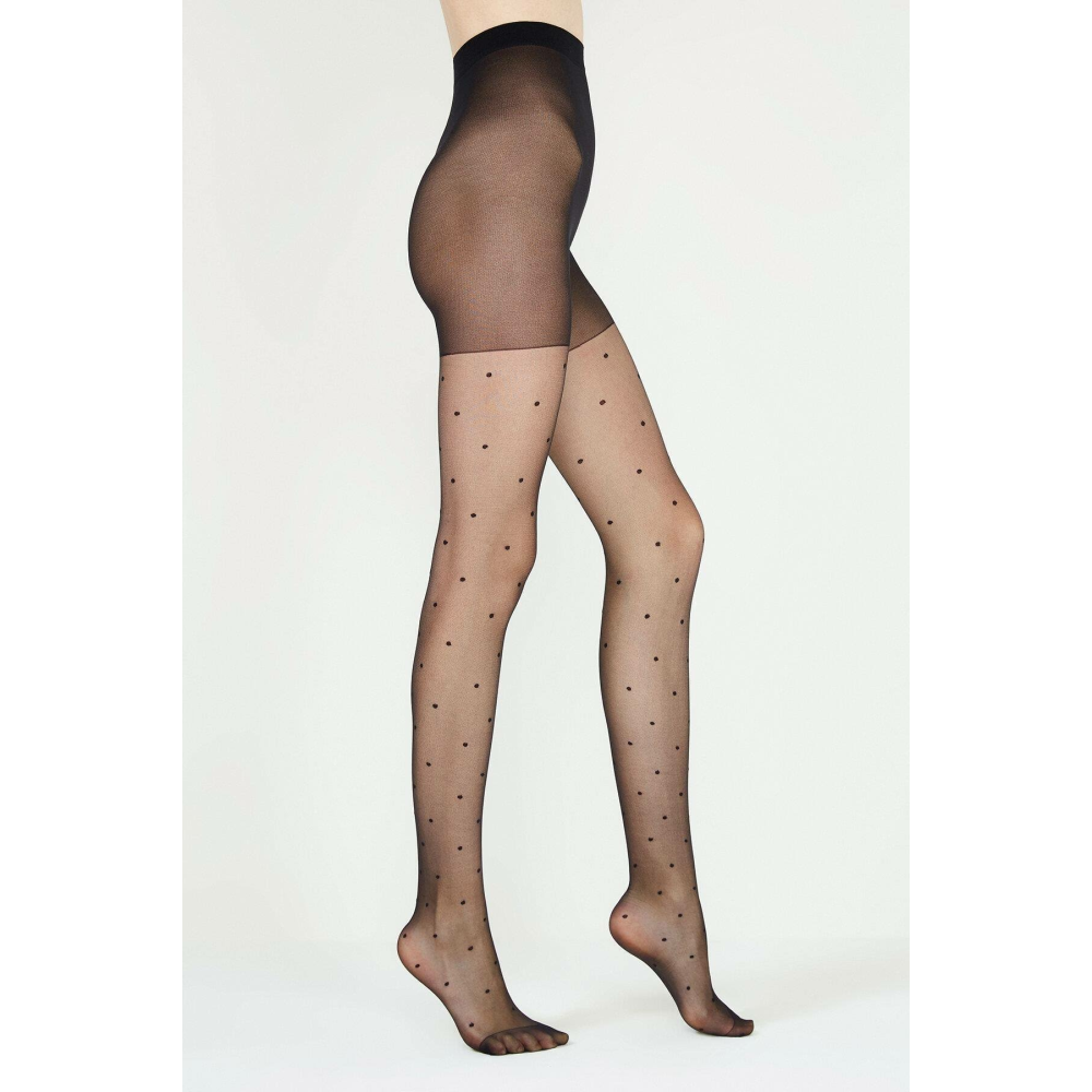 Penti Stil Desenli Külotlu Çorap Siyah