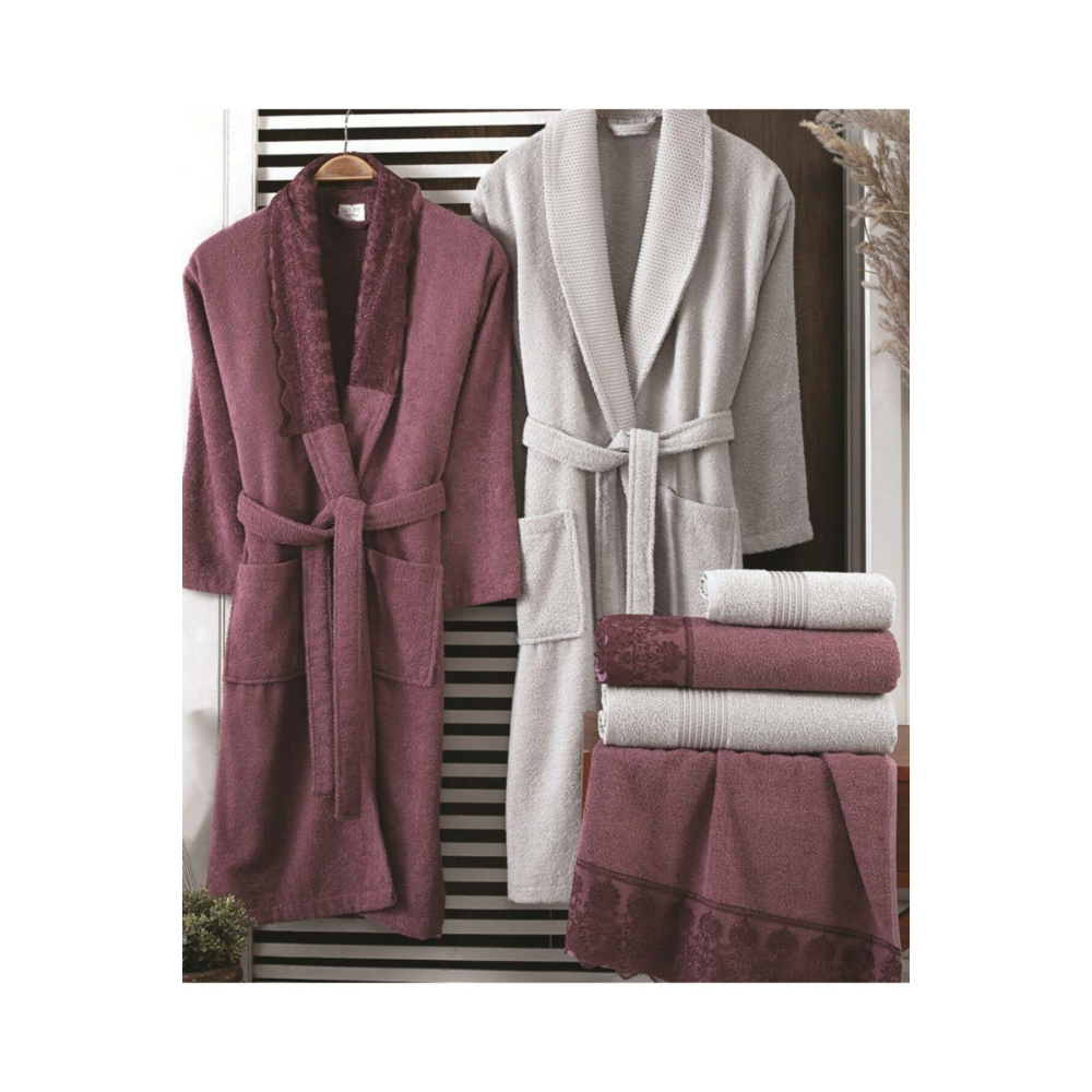 Soley Claris Gri-pudra Aile Bornoz Seti