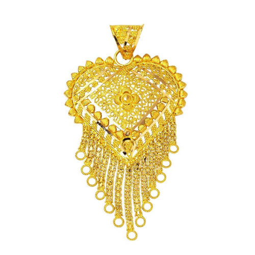 Bilezikci Kalpli Hint Işi 22 Ayar Altın Kolye Ucu