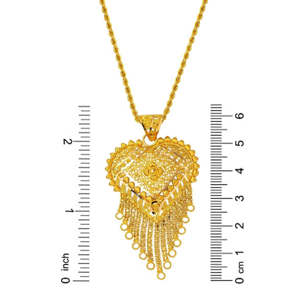 Bilezikci Kalpli Hint Işi 22 Ayar Altın Kolye Ucu