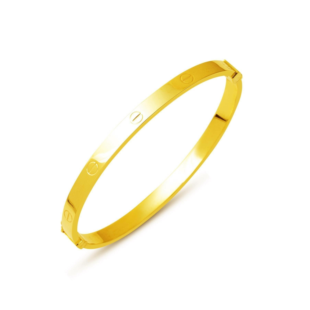 Bilezikci Vidalı 22 Ayar Kelepçe Altın Bilezik (5 Mm Enli)