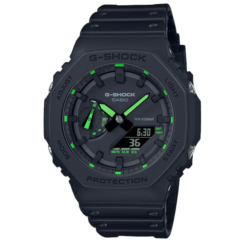 Casio Watch GA-2100-1A3ER, Schwarz, tek beden, RELOJ ANALOGICO DIGITAL CASIO G-SHOCK TREND GA-2100-1A3ER 49MM NEGRO