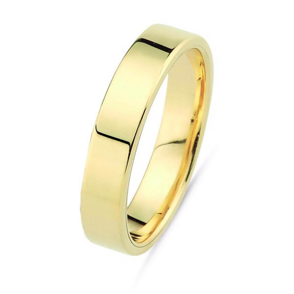 Bilezikci 6 Mm. Köşeli 14 Ayar Altın Alyans Yüzük