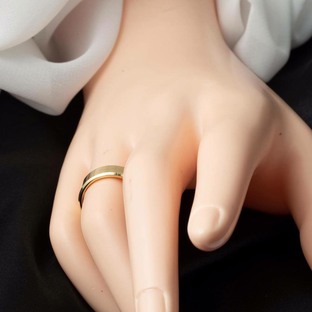 Bilezikci 6 Mm. Köşeli 14 Ayar Altın Alyans Yüzük