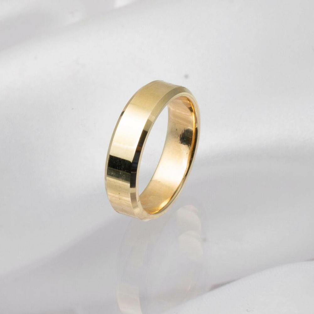 Bilezikci 6 Mm. Köşeli 14 Ayar Altın Alyans Yüzük