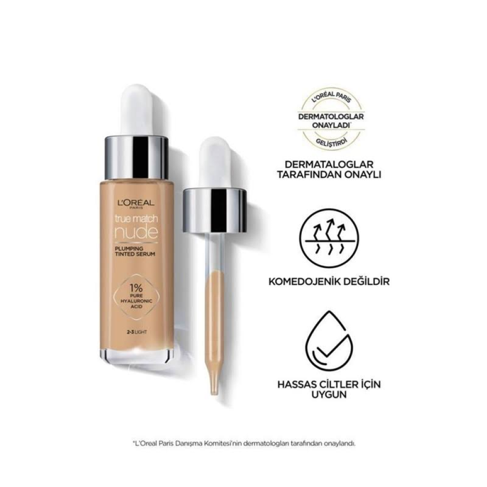 Loreal Paris True Match Nude Fondöten Serum 3-4 Light Medium