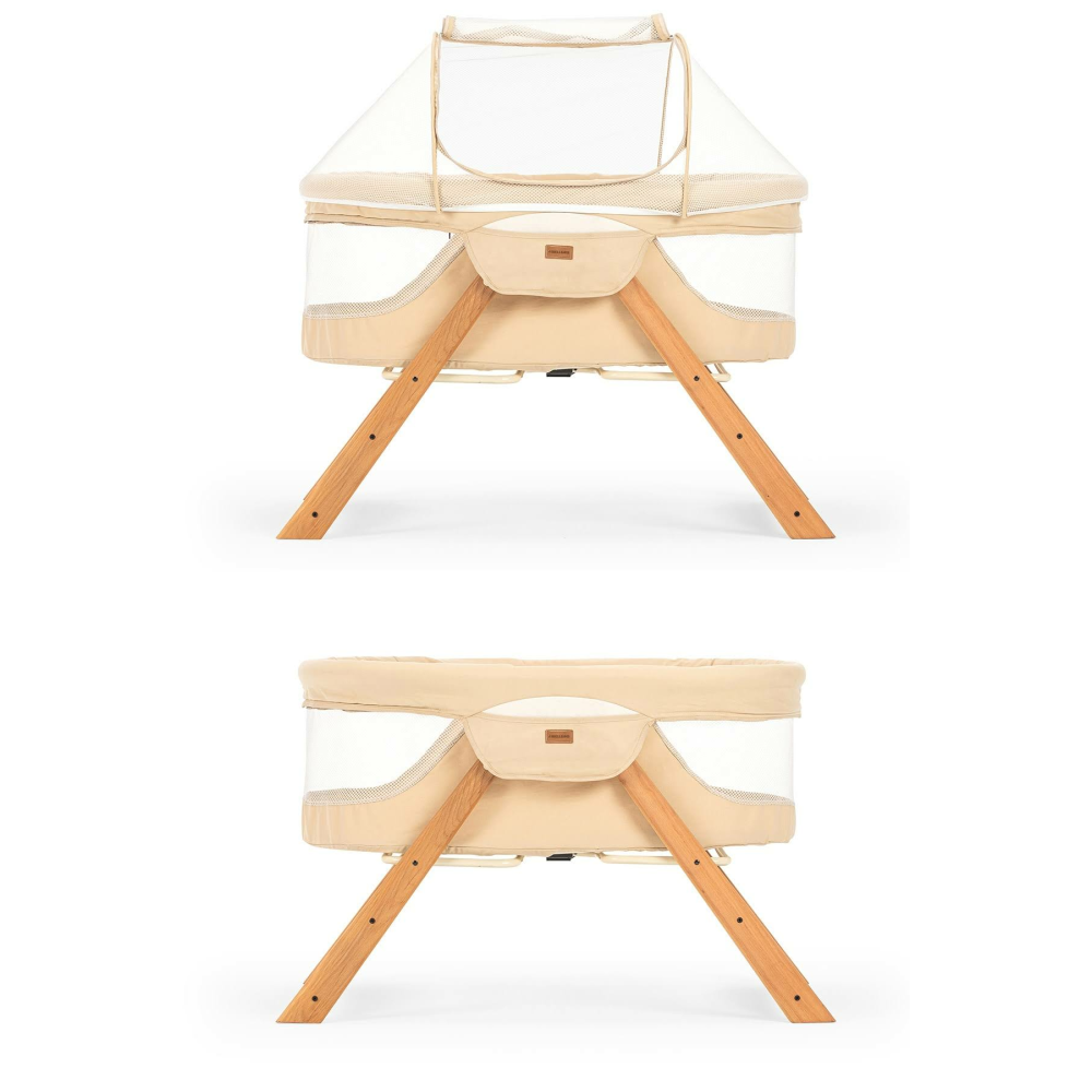 Wellgro Go With Me Anne Yanı Katlanır Ahşap Beşik - Bej