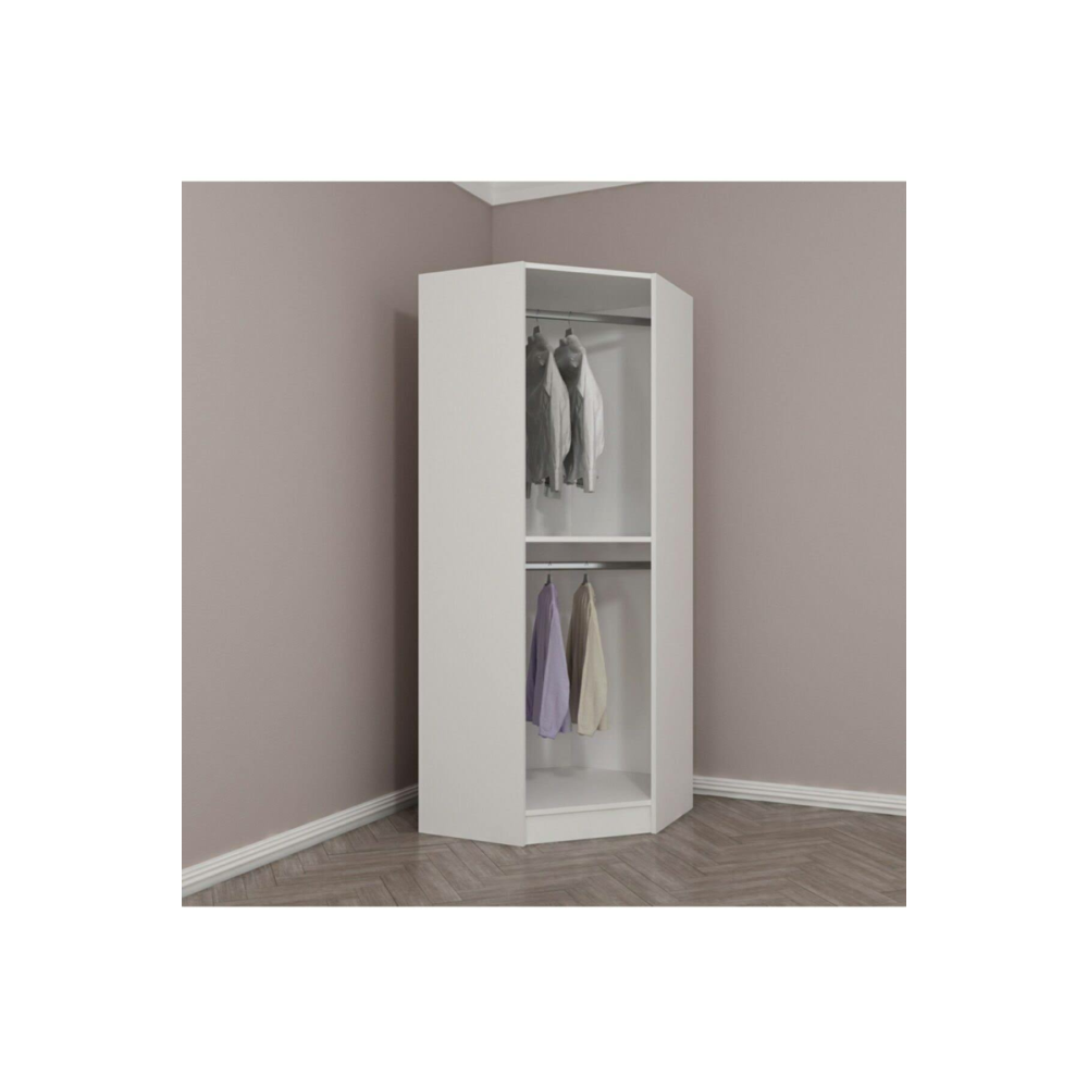 Minar Kale Beyaz Tek Kapaklı Köşe Zincir Dolap