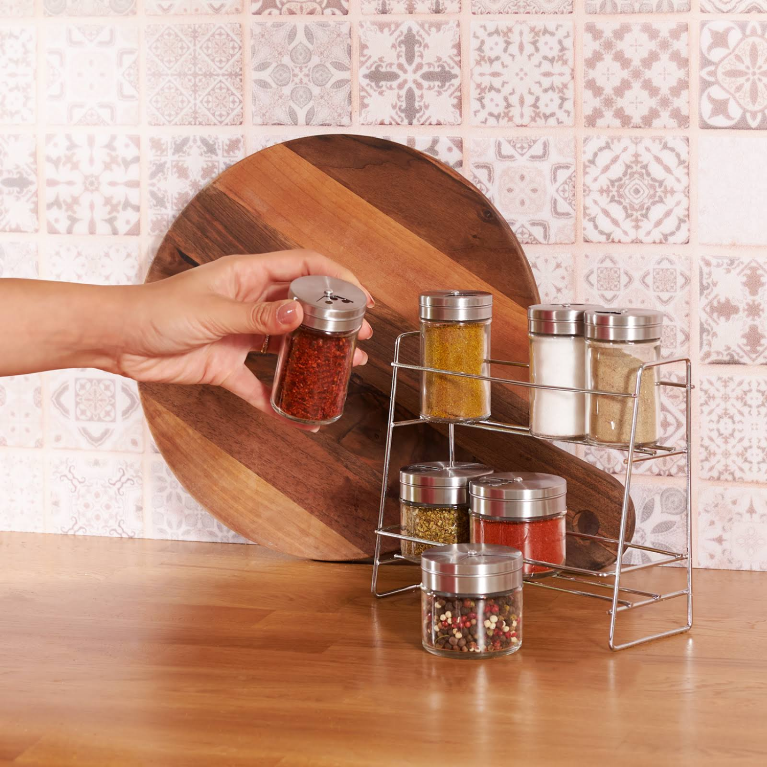 Karaca 153.03.07.8836 Top Steel 8 Parça Baharat Takımı, Şeffaf