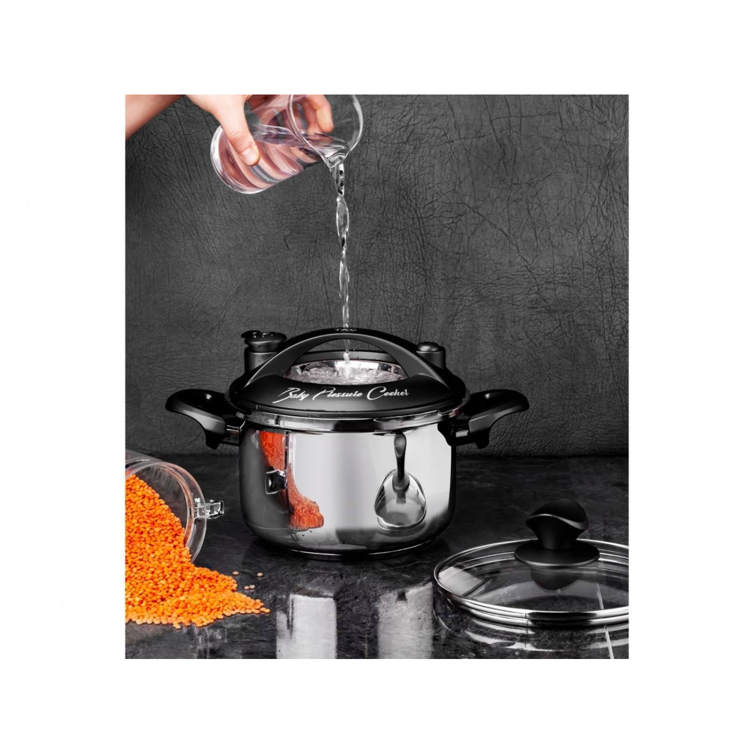 Taç Baby Düdüklü Tencere 2,5 Lt Siyah