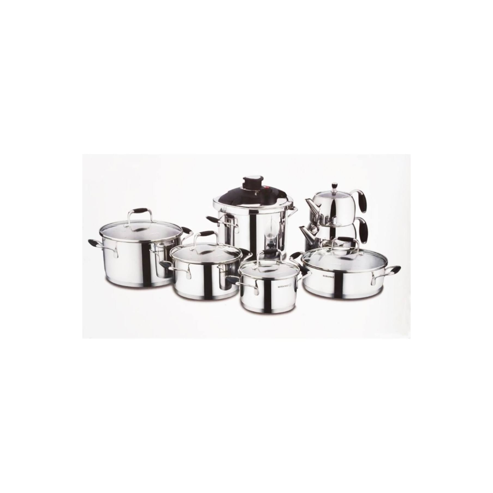 Korkmaz A1758 Flora 14 Parça Hiper Set Siyah