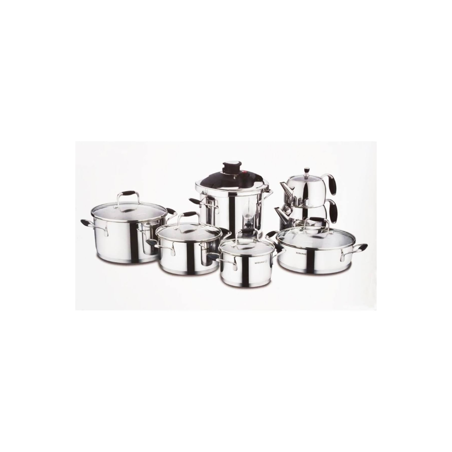 Korkmaz A1758 Flora 14 Parça Hiper Set Siyah