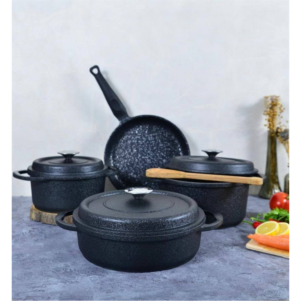 Oms Granit Döküm Tencere 7 Parça 3050
