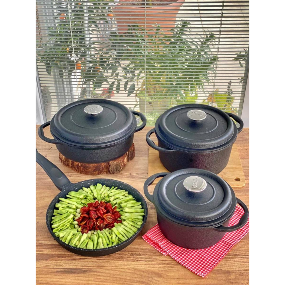 Oms Granit Döküm Tencere 7 Parça 3050