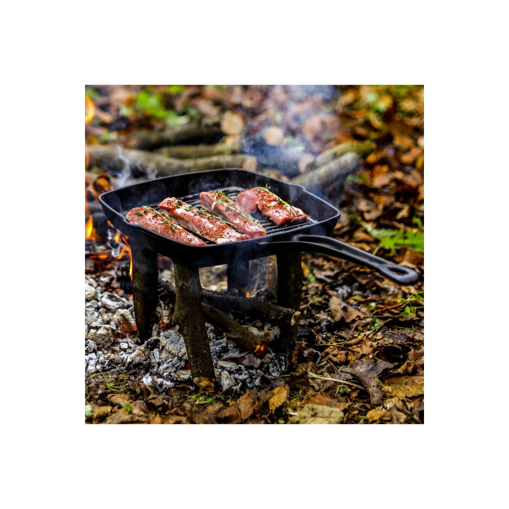 Lava 26X26 Cm Metal Saplı Döküm Izgara Tava