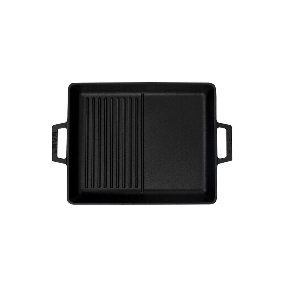 LAVA 26X32 CM METAL KULPLU HİBRİT DÖKÜM IZGARA TAVA