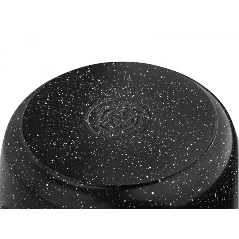 Taç Granit Döküm Basık Tencere 26 cm Siyah