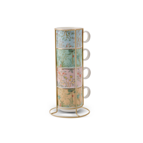 Karaca Lavinya 5 Parça Standlı Kupa Seti Çok Renkli