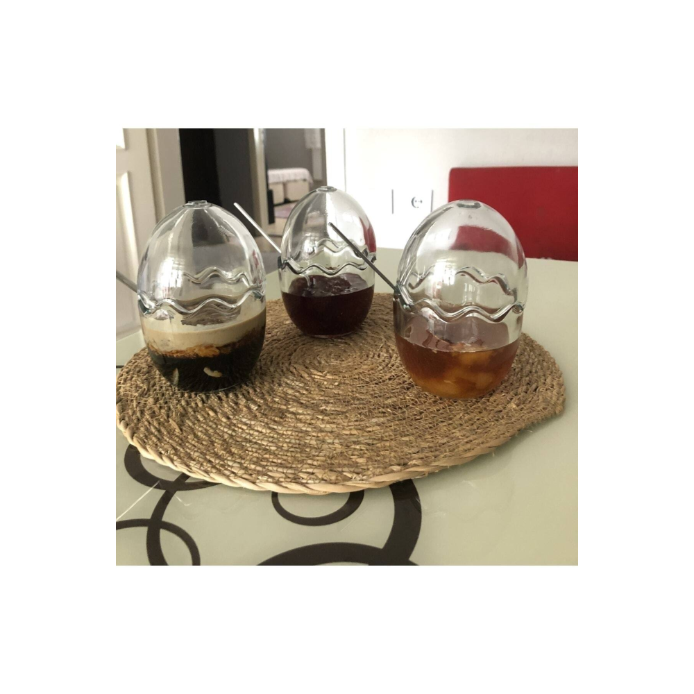 GLASS HOME Kapaklı Magnolya Kase Sunumluk 6'lı