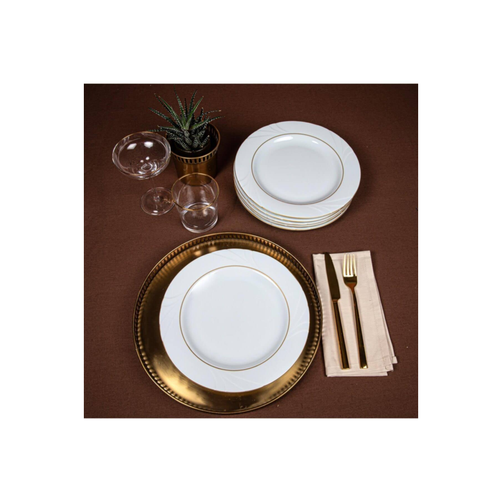 Güral Porselen - Soprano 6 Adet 25 Cm Düz Tabak