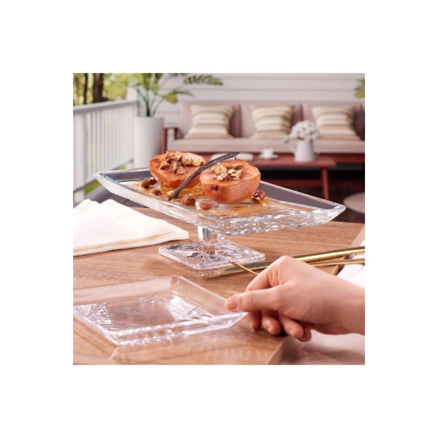 Paşabahçe Madlen Kare Tatlı Tabağı 2li