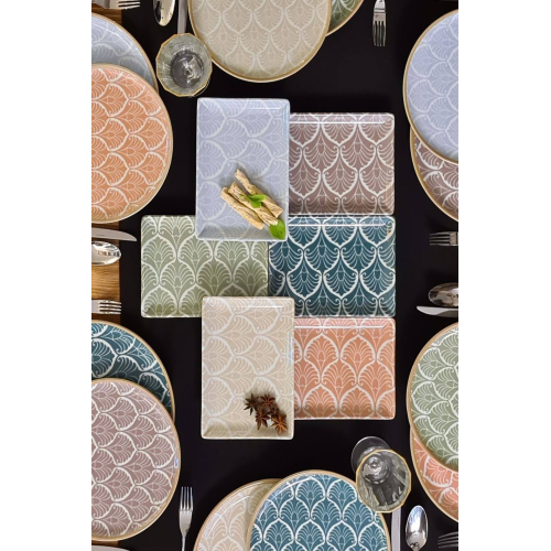 Porland Aicha 6 Parça 6 Kişilik Porselen Servis Takımı 18x13 Cm